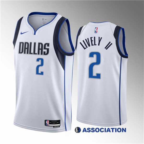 Mens Dallas Mavericks #2 Dereck Lively II White 2023 Draft Association Edition Stitched Basketball Jersey